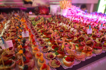 delicious healthy finger food in restuarant