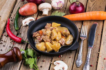 beef stew with potato and carrot