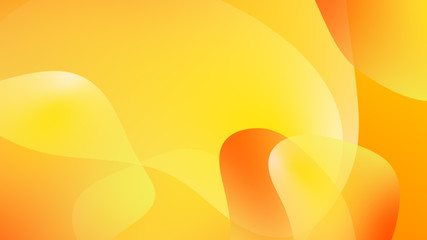 Abstract orange gradient geometric background. Fluid shapes and colorful graphic design.