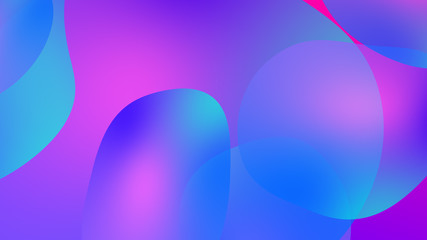Abstract gradient geometric background. Fluid shapes and colorful graphic design.