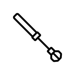 hand whisk with long holder icon vector. hand whisk with long holder sign. isolated contour symbol illustration