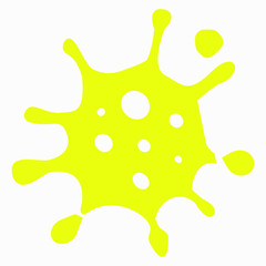 Coronavirus icon. SARS-CoV-2 infection. Pandemic COVID-19. Illustration of bacteria. Figure of the causative agent of the flu. Vector icon