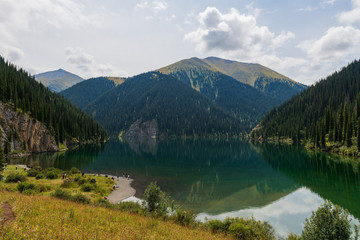 Obraz na płótnie Canvas Kolsay lake - mountain lake in Kazakhstan