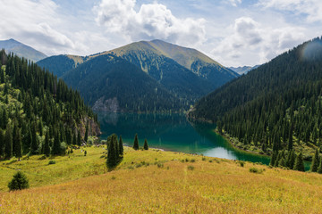 Kolsay lake - mountain lake in Kazakhstan