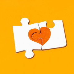 orange heart in support of multiple sclerosis