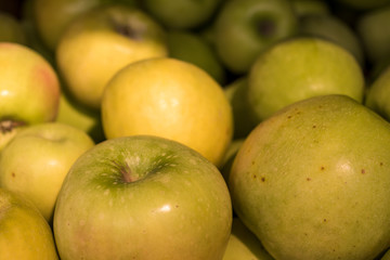 green apples on the counter