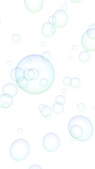 Light blue colored background with purple bubbles. Wallpaper, texture purple balloons. 3D illustration