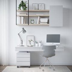 3d render home work space