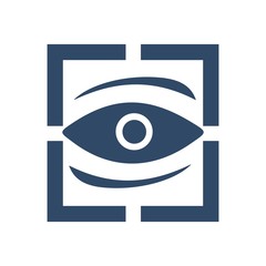Computer vision concept. Digital eye sign.