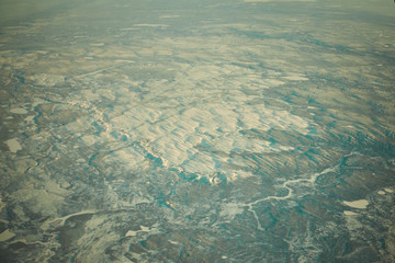 landscape details  shot from 25000 ft