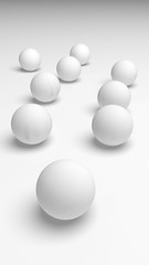 White abstract background. Lowpoly backdrop. Crumpled paper. 3D illustration