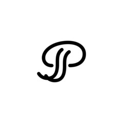 Initials Monogram SP PS Logo Design Vector