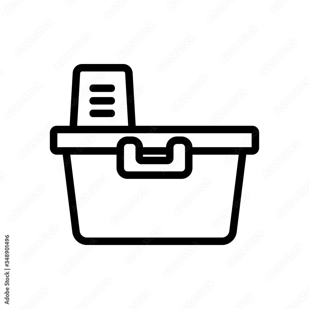 Poster storage container icon vector. storage container sign. isolated contour symbol illustration