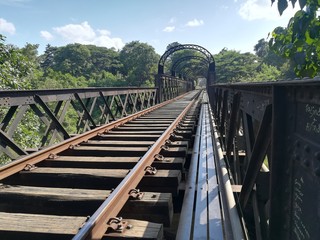 Fototapeta na wymiar Devil Bridge_UP on the Mahaweli River Sri Lanka