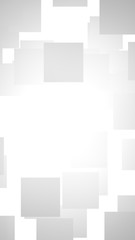 White abstract background. Misty backdrop with grey squares. 3D illustration