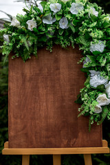 empty wooden board for menu
