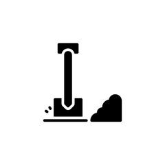 shovel glyph icon