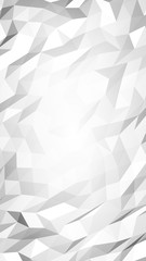Obraz premium White abstract background. Lowpoly backdrop. Crumpled paper. 3D illustration