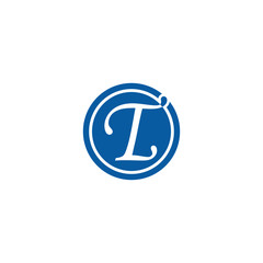 Circle Monogram Initials TL T Logo Design Vector