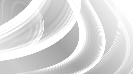 Abstract white gray gradient geometric background. Neon light curved lines and shape with color graphic design.