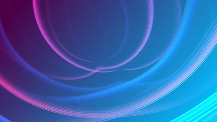 Abstract pink blue gradient geometric background. ์Neon light curved lines and shape with colorful graphic design.