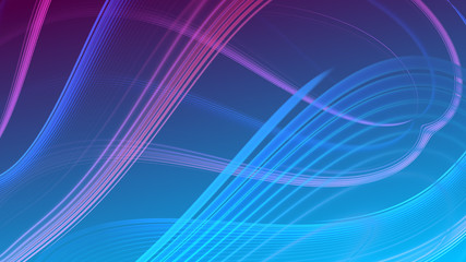 Abstract pink blue gradient geometric background. ์Neon light curved lines and shape with colorful graphic design.