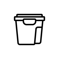 food container set icon vector. food container set sign. isolated contour symbol illustration