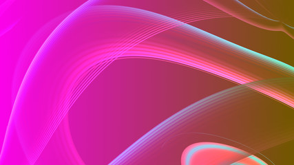 Abstract red purple gradient geometric background. ์Neon light curved lines and shape with colorful graphic design.