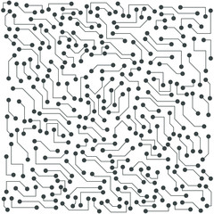 Abstract illustration of the motherboard. Communication lines.