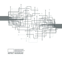 Modern brain artificial intelligence line, great design for any purposes. Business concept.