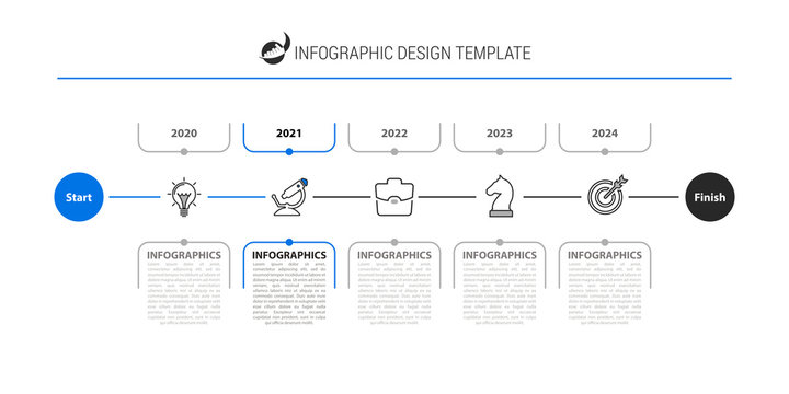 Infographic design template. Creative concept with 5 steps.