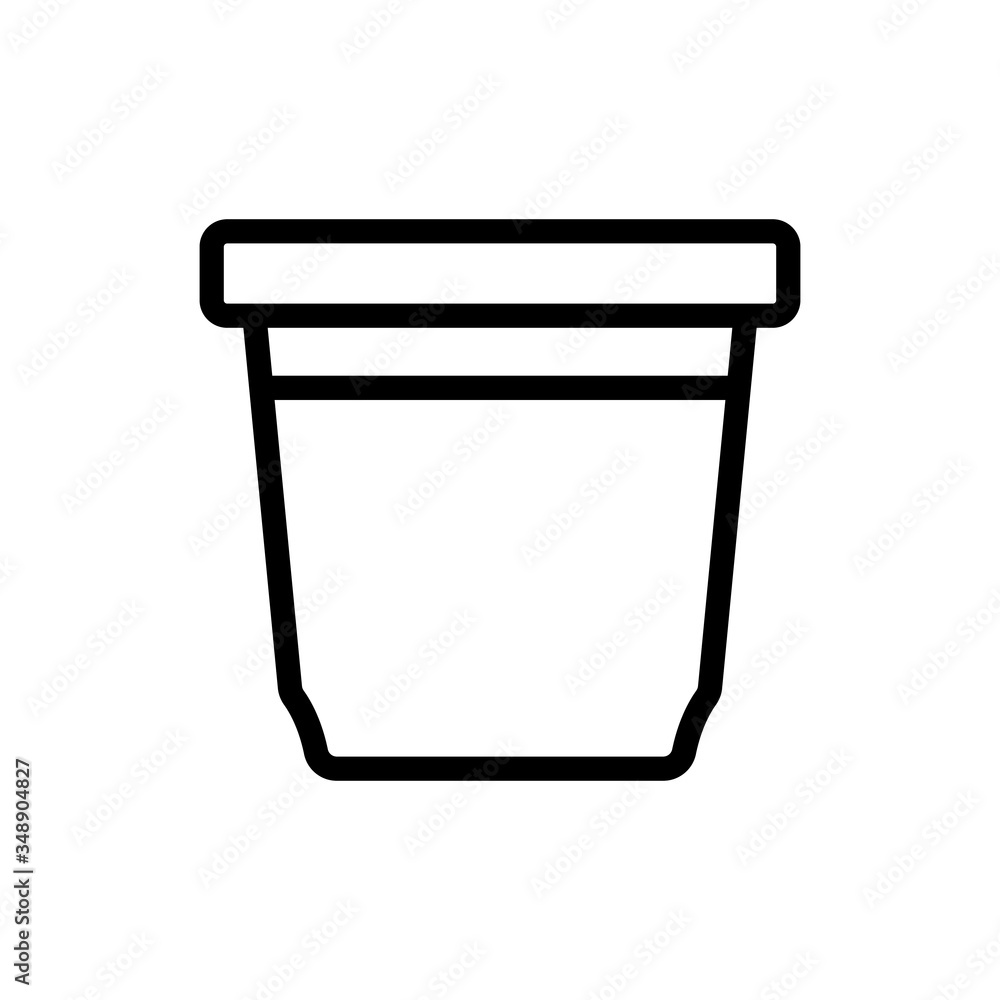 Aufkleber food container rectangular upright icon vector. food container rectangular upright sign. isolated co