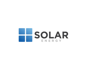 Solar Energy Logo Design Vector Illustration