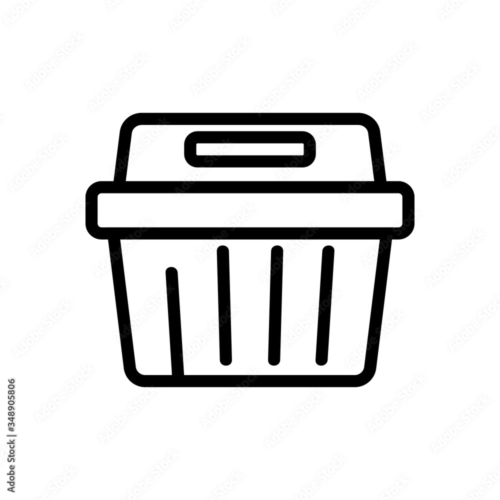 Poster rectangular food container icon vector. rectangular food container sign. isolated contour symbol illustration