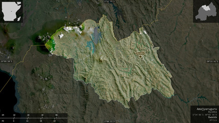 Amajyaruguru, Rwanda - composition. Satellite