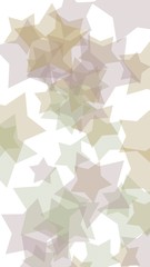 Multicolored translucent stars on a white background. Vertical image orientation. 3D illustration