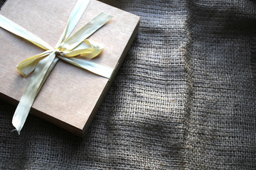 Gift envelope on a piece of cloth