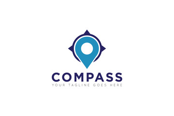Fototapeta na wymiar compass logo and travel navigation icon vector illustration