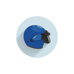 motorcycle helmet colorful flat icon with long shadow. helmet flat icon