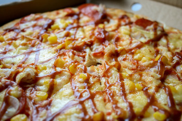 Pizza in a paper box