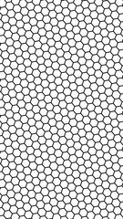 Black honeycomb on a white background. Perspective view on polygon look like honeycomb. Isometric geometry. Vertical image orientation. 3D illustration