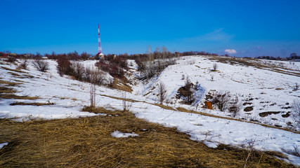 winter landscape with snow