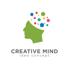 Brain logo. Brain icon. Brainstorm icon.Logo ideas. Brain vector. Concept Logo Design Template