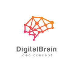 Brain logo. Brain icon. Brainstorm icon.Logo ideas. Brain vector. Concept Logo Design Template