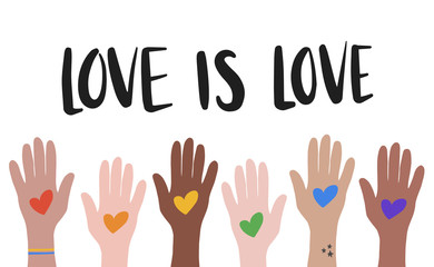 LGBT vector illustration. Concept for Pride day. Festival slogan.