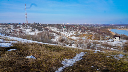 winter landscape with snow