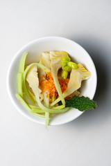 Brandade of cod with artichokes.