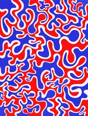 seamless pattern with red and white shapes abstract art background design graphic illustration curves 