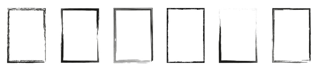 Grunge frame collection. Grounge border set. Vector illustration