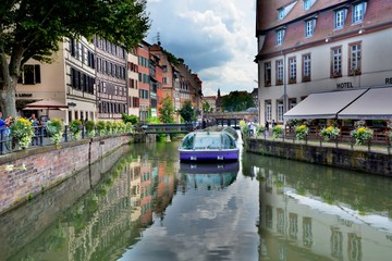
Canals of Colmar in Summer, flowers and intense color